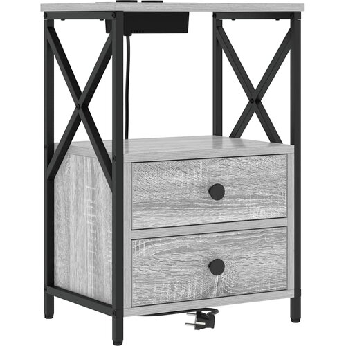 Noćni ormar Siva Sonoma 40 x 31 x 60 cm Konstruirano drvo Slike