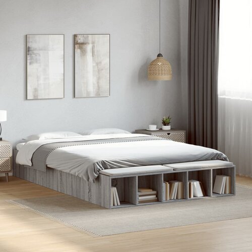 Furnova Posteljni okvir siva sonoma 140x200 cm inženirski les, (21935881) Slike