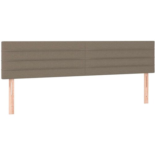  Krevet s oprugama i madracem smeđesivi 200x200 cm od tkanine Slike