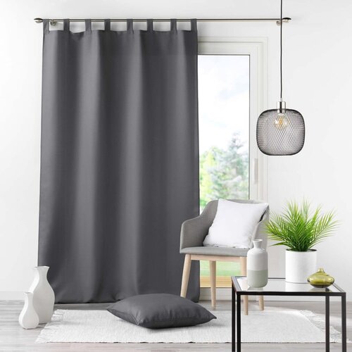 Douceur d int&amp;eacute;rieur Temno siva zavesa 140x260 cm Essentiel &amp;ndash; Slike