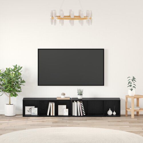 vidaXL Set TV komoda 2 pcs 37 x 35 x 107 cm Konstruirano drvo Cene