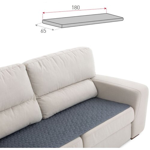 SOFA Vodoodbojna podloga za sedežno garnituro - topper 65 x 180cm temno siva Cene