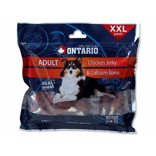 Ontario Snack Chicken Jerky + kalcij - 500 g Cene