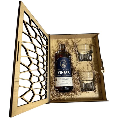 Podrum Palić Vinjak VSOP Gift Box 2 ča&amp;scaron;e - model saće Slike