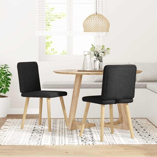Maison Chic Jedilni stoli - Vzorci stoli 2 kosa črno blago A246, (22032758) Cene