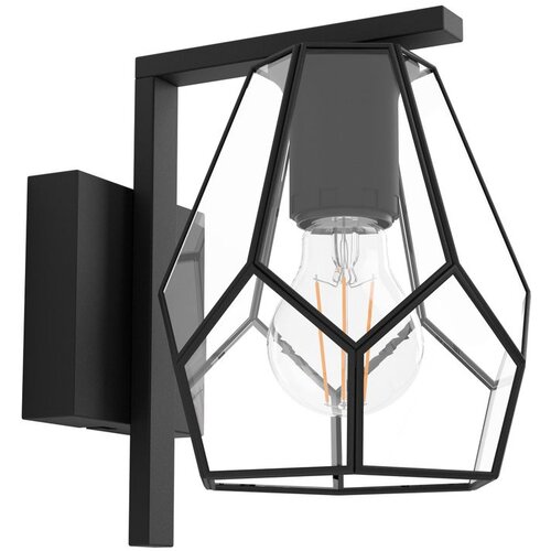 Eglo Zidna lampa MARDYKE E27 21 cm crna/prozirna 43645 Slike