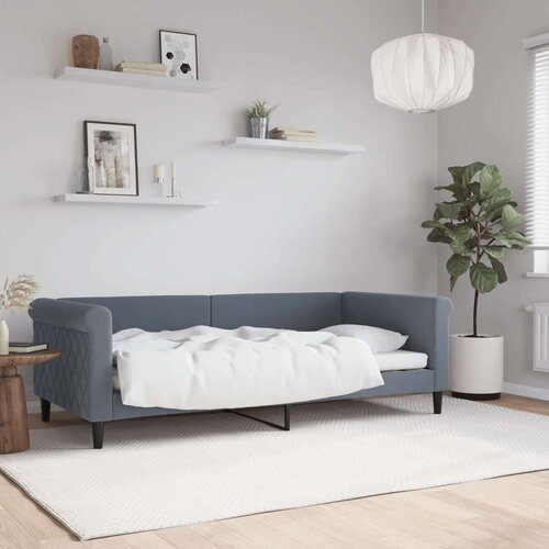  Dnevna postelja brez vzmetnice temno siva 90x190 cm žamet, (21653568) Slike