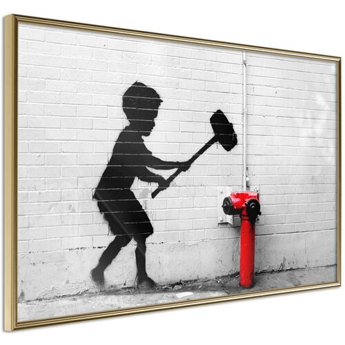  Poster - Banksy: Hammer Boy 45x30 Slike