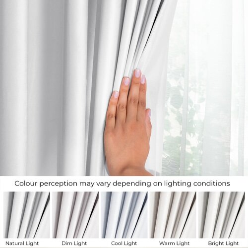 Restilo Bijela zavjesa za djelomično zamračenje od samta 140x270 cm Pleat &amp;ndash; Slike