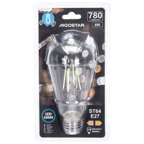 Aigostar led sijalica filament ST64 E27/6W/230V 6500K Slike