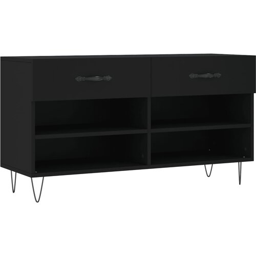 Maison Chic Klop za čevlje - Sedež za čevlje črna 102x35x55 cm inženirski les, (21777530) Slike