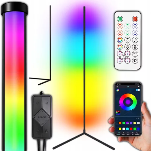  RGB kutna podna svjetiljka 132cm APP + daljinski upravljač Rainbow 3D