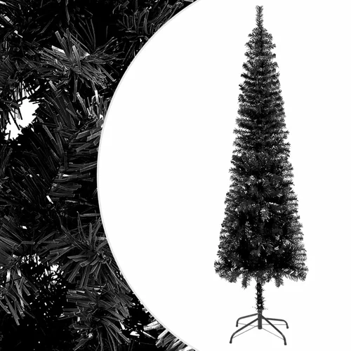 vidaXL usko božićno drvce crno 210 cm