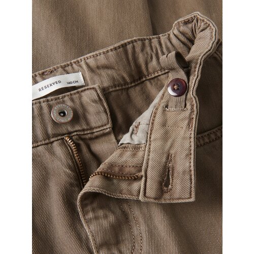 Reserved Hlače classic denim regular - Rjava Slike