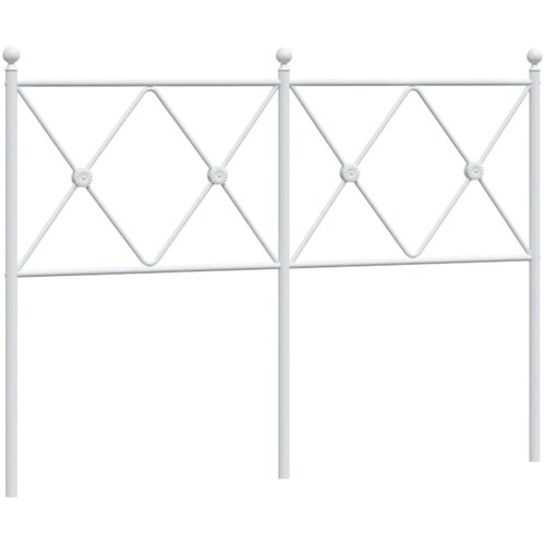 Maison Chic kovinsko posteljno vzglavje - vzglavna omarica - nočna omarica belo 120 cm, (21704754) Slike