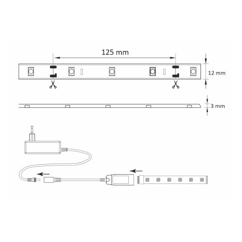  RGB LED prigu&amp;scaron;iva traka za spolja&amp;scaron;nju upotrebu, Wi-Fi, 8W, IP65, 2 m, Tuya Slike