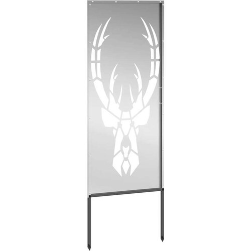 VidaXL Dekorativna ploča za vrt Srebrno 50 x 140 cm Pocinčani čelik Slike