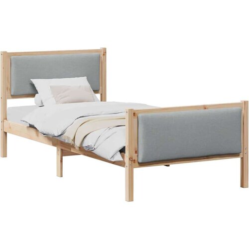  Okvir za krevet Svijetlo siva 100 x 200 cm tkanina Slike