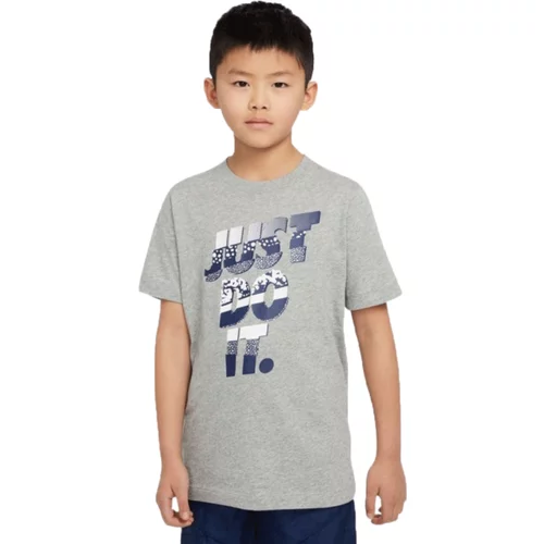 Nike U NSW TEE CORE BRANDMARK 1 Majica za dječake, siva, veličina