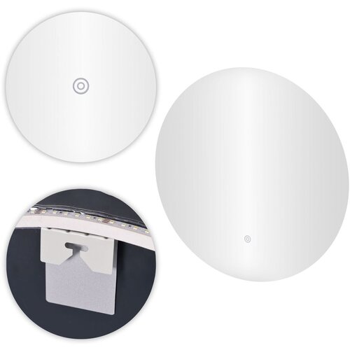 Modern Home LED kupaonsko ogledalo 80 cm &amp;ndash; 3 boje svjetla, dodirni prekidač Slike