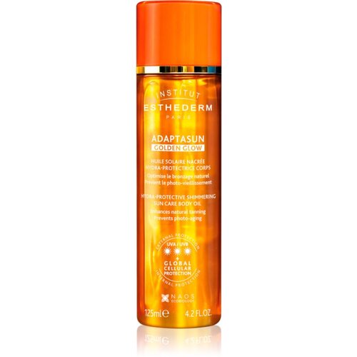 Institut Esthederm Adaptasun Golden Glow svjetlucavo ulje s visokom UV za&amp;scaron;titom 125 ml Slike
