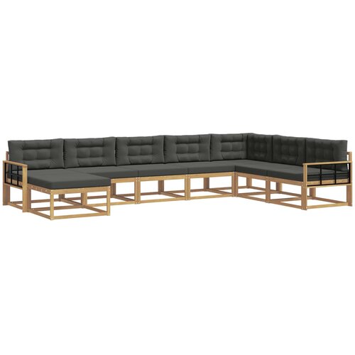  Set vanjskih sofa 8 kom. Bijela i antracit 406 x 247,5 x 73 cm Slike