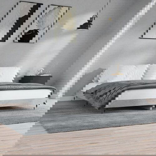 The Living Store Posteljni okvir betonsko siv 120x200 cm inženirski les - Posteljni Okvir, (21523967) Cene