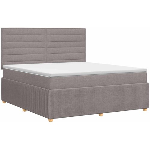 Boxspring krevet s madracem Sivosmeđa 140 x 200 cm Tkanina Slike