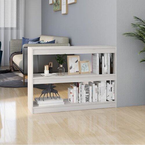 vidaXL Knjižna omara za razdelitev prostora bela 100x30x71,5 cm Cene