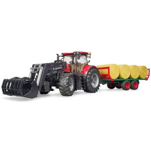 Traktor Bruder traktor utovarivač sa prikolicom za bale ( 36934 ) Slike