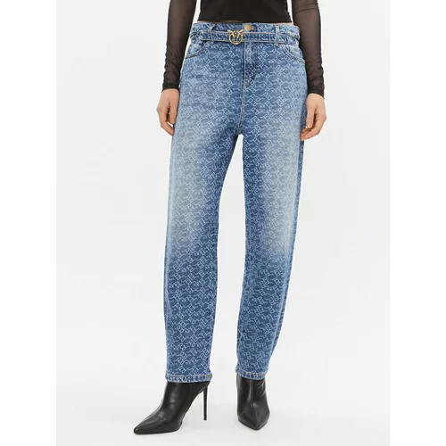 Pinko Jeans hlače Flexi 100232 A0IA Modra Relaxed Fit