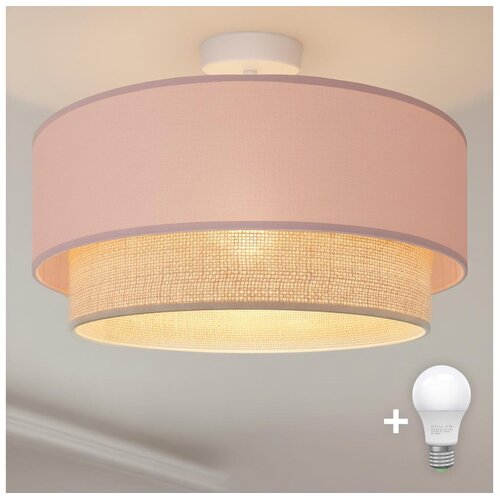 Brilagi led plafonski luster boho bobo 1xE27/10W/230V prečnik 40 cm ružičasta/krem Cene