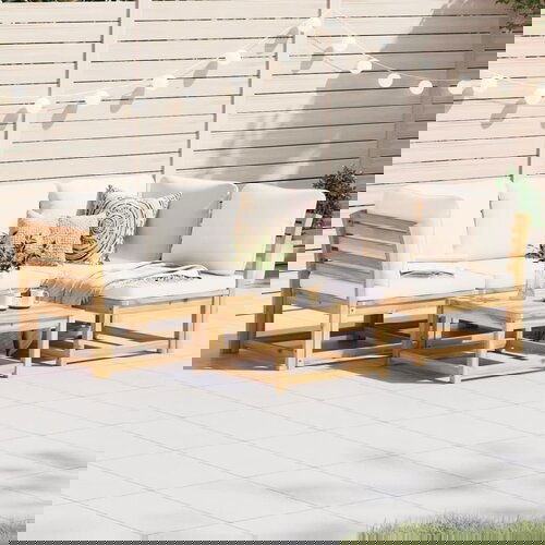 vidaXL 5-dijelna vrtna garnitura od masivnog drva bagrema s jastucima Cene