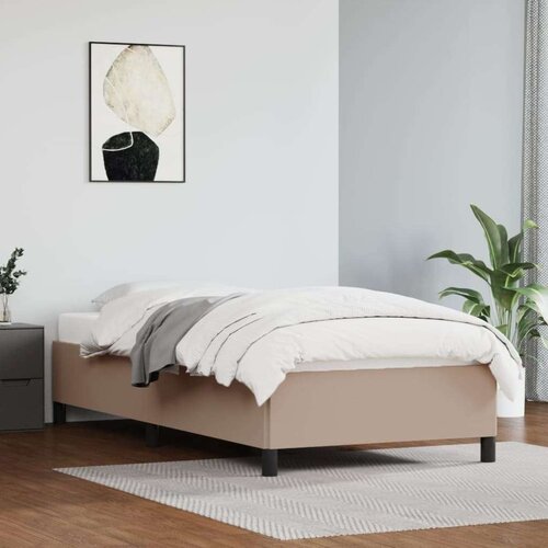  Posteljni okvir kapučino 90x190 cm umetno usnje Slike