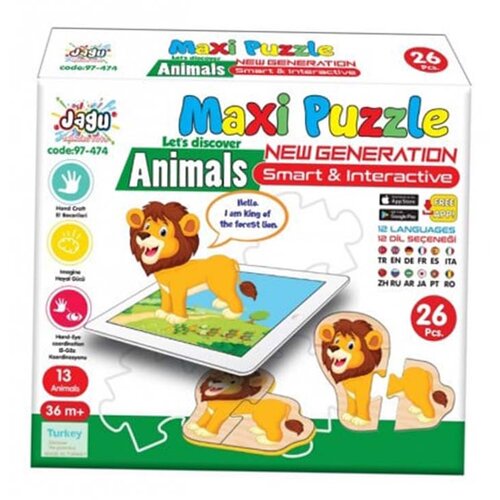 Akar Jagu toys Slagalica Maxi Životinje Jagu 497474 Cene