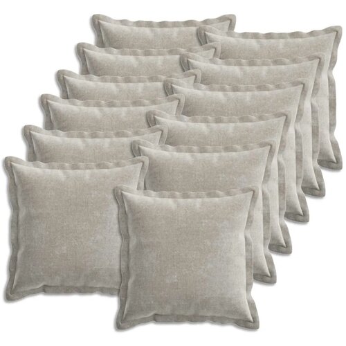  Presvlaka za jastuk 12 kom. HOUTEN Svjetlosiva 50 x 50 cm - Svjetlosiva 50 x 50 cm 12 Slike