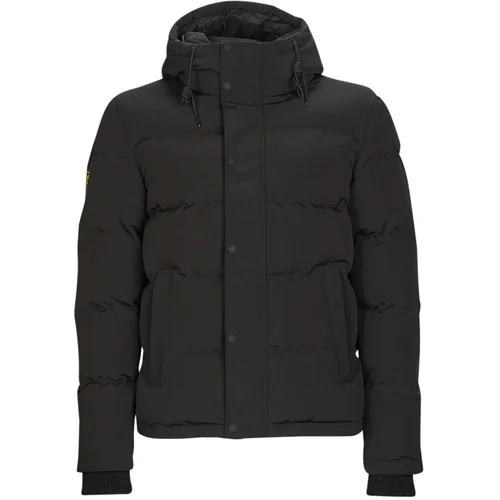 Superdry EVEREST SHORT HOODED PUFFER Crna