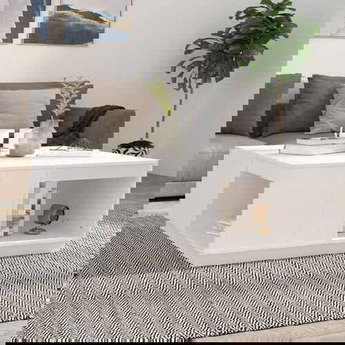 vidaXL Stolić za kavu bijeli 100 x 101 x 40 5 cm od masivne borovine Cijene