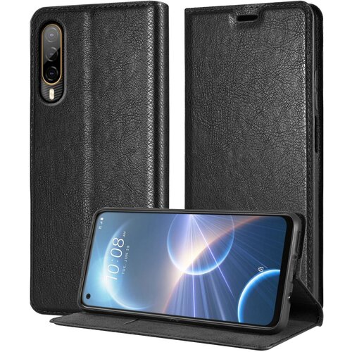Cadorabo Ohi&scaron;je, združljiv s HTC v nočni črni barvi - za&scaron;čitni pokrov z magnetnim zapiranjem, stoječo funkcijo in režo za kartico, (20694829) Cene