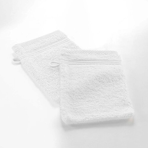 Douceur d intérieur Bela bombažna krpica za umivanje 15x21 cm Tendresse – Cene