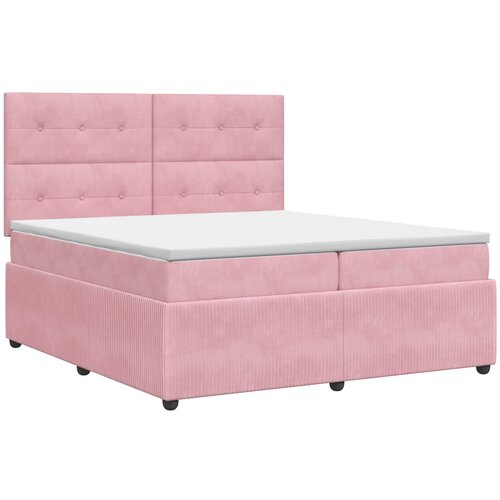  Boxspring krevet s madracem Ružičasta 200 x 200 cm Bar&amp;scaron;un Slike