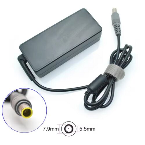 Hobo lenovo thinkpad edge E520 punjač za laptop 20V 3.25A 65W konektor žuti okrugli iglica 5 x 7.9mm Slike