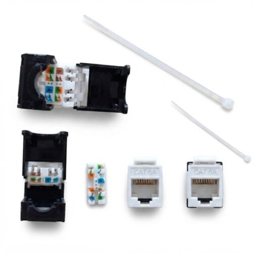 ExeLink Keystone modul za patch panel RJ45 UTP Cat6A pozlaceni Slike