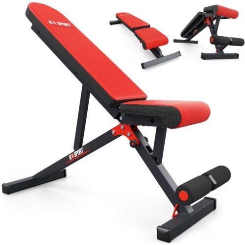 K-SPORT fitness klupa sklopiva sa negativnim nagibom Slike