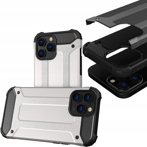 HURTEL HYBRID ARMOR OVITEK OHIŠJE ZA IPHONE 13 PRO SREBRN, (21973034) Cene