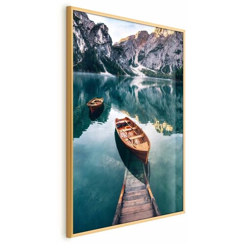  Plakat Boats in the Dolomites 21x30 Zlatni okvir Cene