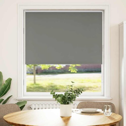 vidaXL Rolo zavjesa Blackout siva 115x150 cm Širina tkanine 110,7 cm Cijene