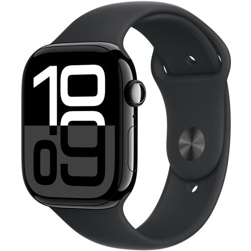 Apple Watch Serija 10 GPS 46mm S/M crno MWWP3QF/A Aluminij kuci&amp;scaron;te Crni remen sportski Slike