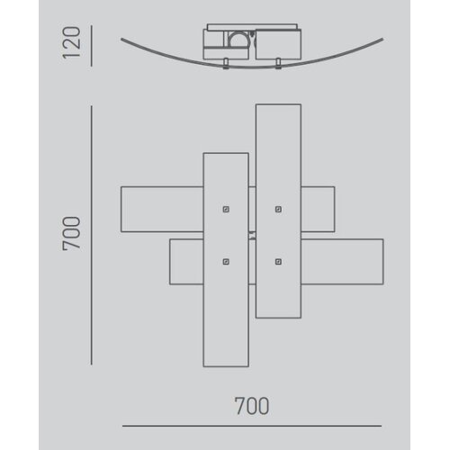 Gea luce lara p m arg - stropno svetlo lara 2xE27/70W/230V 70 cm srebrno Slike
