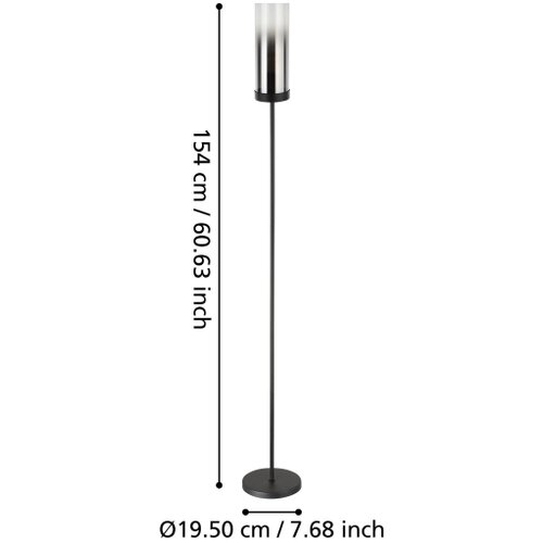 Eglo 44004 - podna lampa toothill 1xE27/40W/230V crna Slike